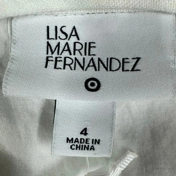 Lisa Marie Fernandez xTarget White Linen Button Up Cutout Shirtdress Size 4 - Picture 5 of 16